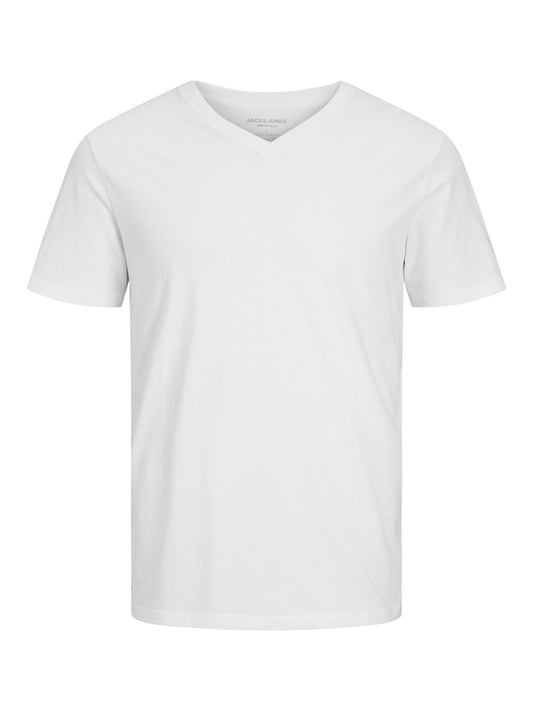 T-shirt Jack & Jones Organic Basic V-neck Blanc