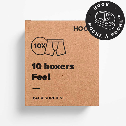 Boxer Feel par Hook : pack de 10 boxers