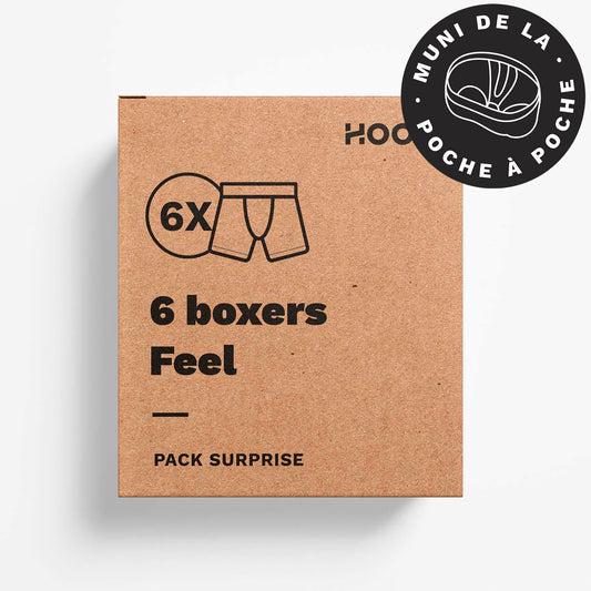 Boxer court Feel par Hook : pack de 6 boxers courts