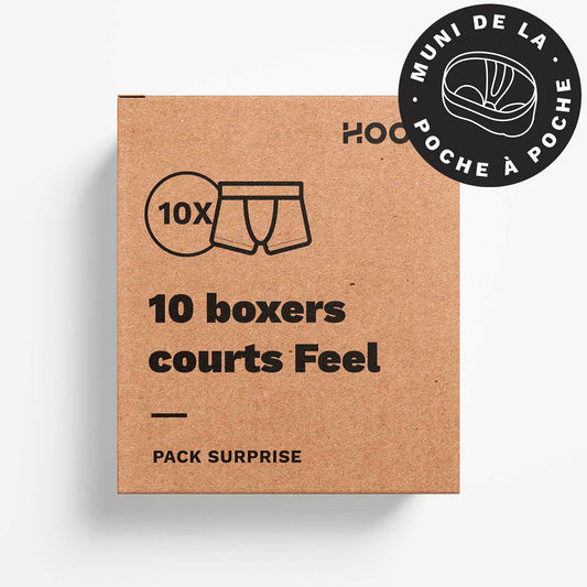 Boxer court Feel par Hook : pack de 10 boxers courts