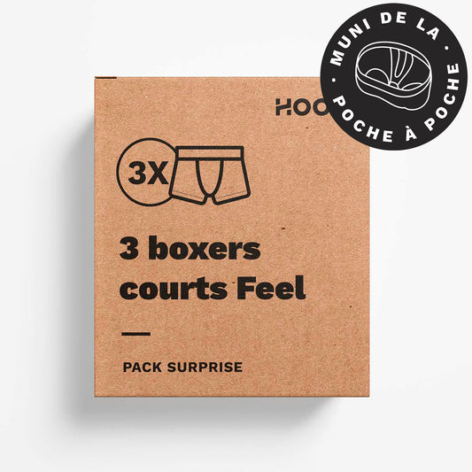 Boxer court Feel par Hook : pack de 3 boxers courts