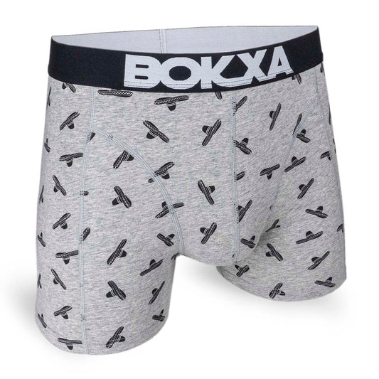 Boxer court Bokxa Sombrero gris