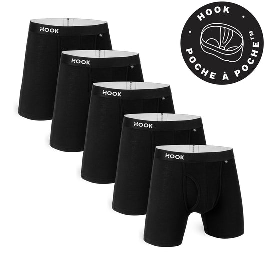 5 boxers Fly : Noir