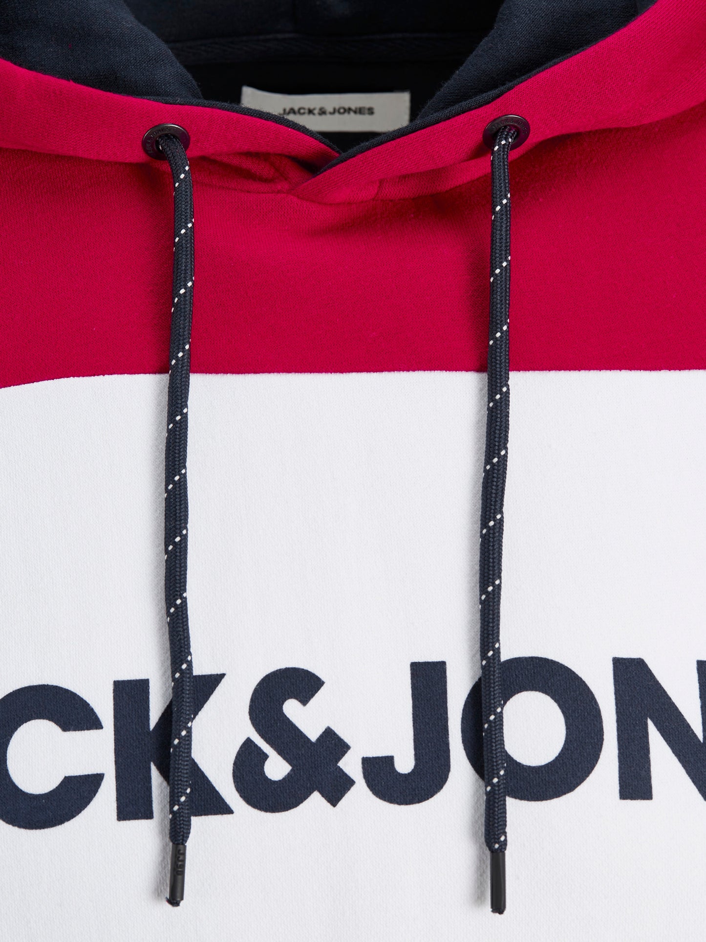 Chandail à capuchon Jack & Jones Logo Blocking Tango Red