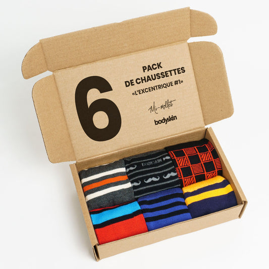 Le Pack «L'excentrique 6 paires de chaussettes sélectionnées Bodyskin