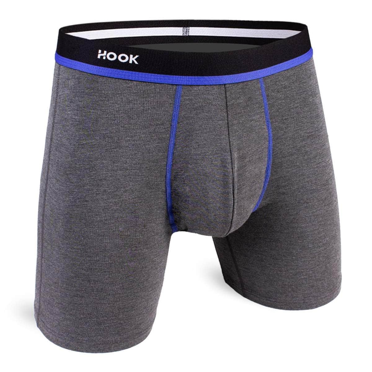 Boxer Feel : Solid Charcoal & Blue