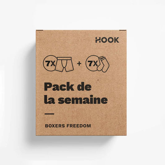 Hook Freedom - Pack de la semaine : 7 boxers et 7 paires de bas