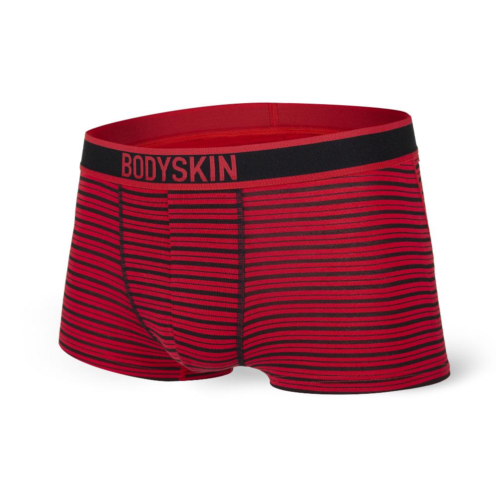 Boxer court BodySkin Swag rouge ligné